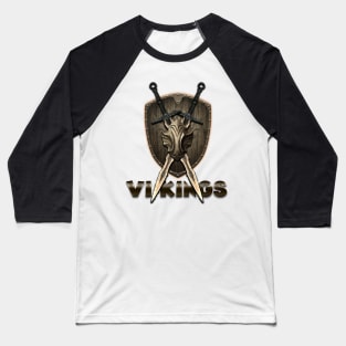 vikings sword and shield 2 Baseball T-Shirt